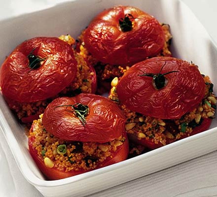 Couscous-stuffed beef tomatoes