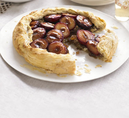 Plum & ginger tart