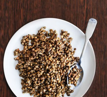 Rosemary & garlicky lentils