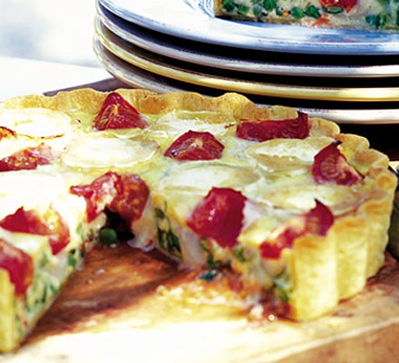 Garden vegetable & goat’s cheese quiche