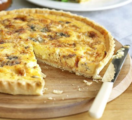 Taleggio, bacon & spring onion tart - Good Food Middle East