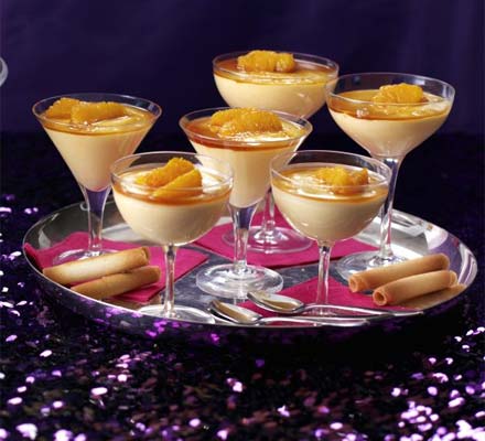 Caramel & orange mousses