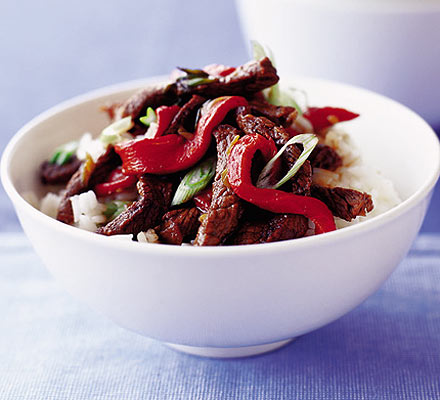 Saucy beef stir fry