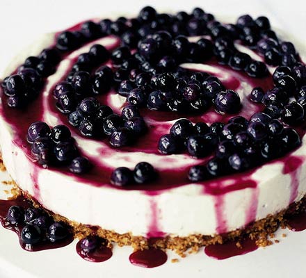 Blueberry & lime cheesecake
