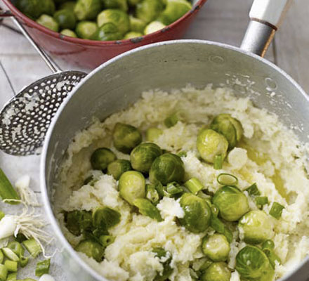 Mashed parsnip & sprout colcannon