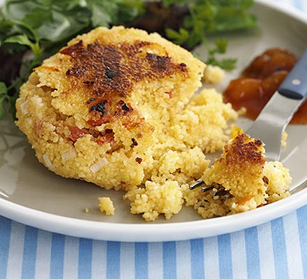 Couscous fritters with feta