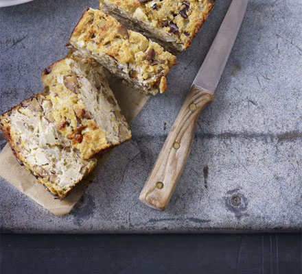 Fennel & chestnut loaf with cranberry relish