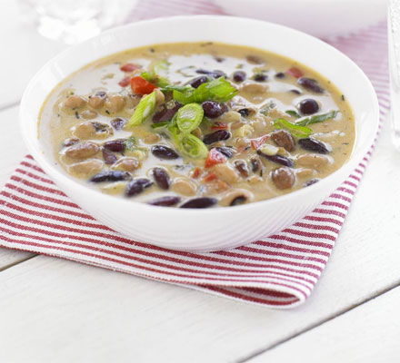 Simple coconut & bean soup