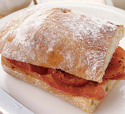 Bacon & tomato ciabatta