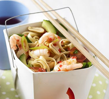 Prawn sweet chilli noodle salad