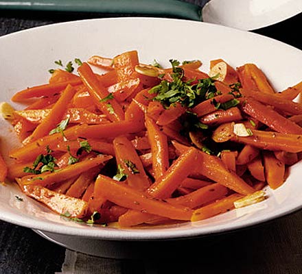 Warm carrot salad with toasted cumin dressing