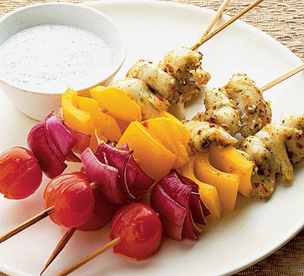 Spicy Thai fish kebabs