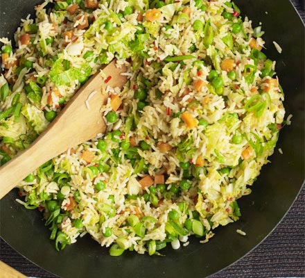 Spicy vegetable egg fried rice