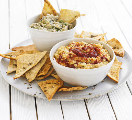 Smoky aubergine & coriander dip