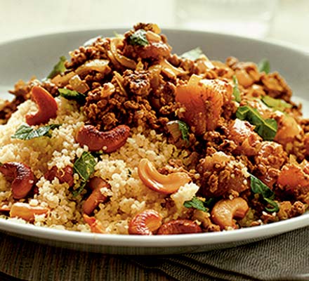 Moroccan spiced mince with couscous