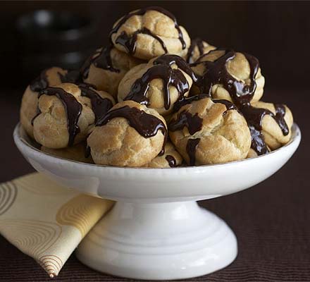 Moreish mocha profiteroles