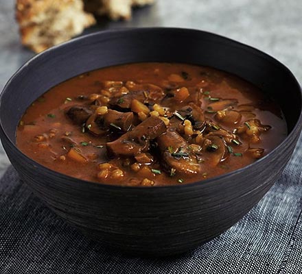 Hearty mushroom soup