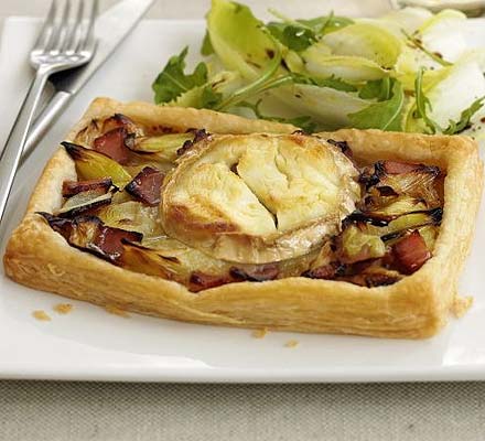 Welsh goat’s cheese & leek tart