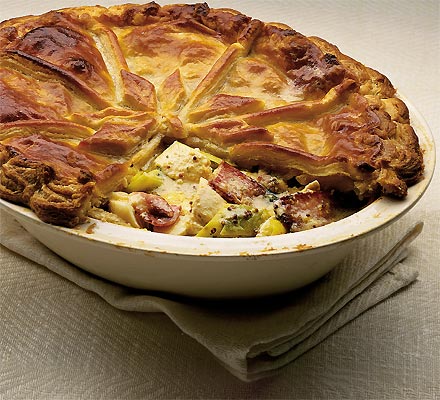 Chicken & leek pie