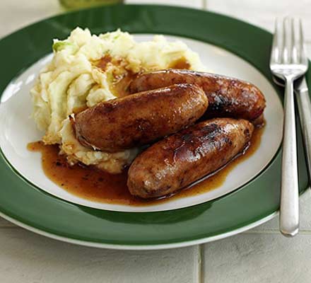 Oriental bangers & mash