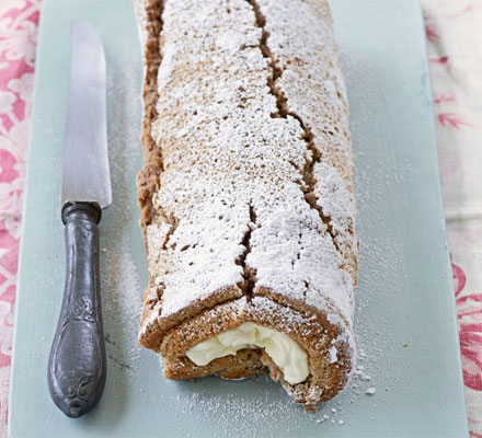 Chestnut & amaretto roulade