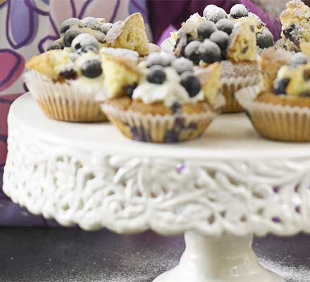 Blueberry butterfly cakes