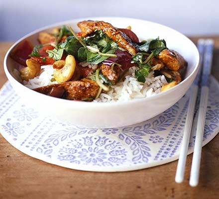 Watercress & chicken stir-fry