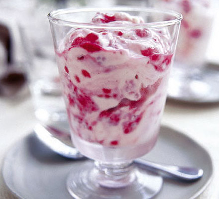 Effortless raspberry iced mousse
