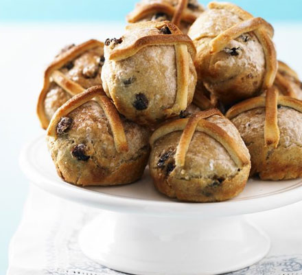 No-fuss hot cross buns