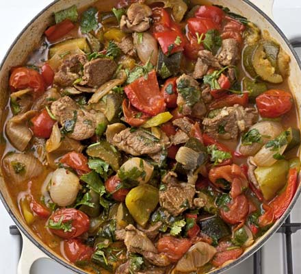 Mediterranean vegetables with lamb