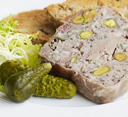 Chicken, leek and tarragon terrine