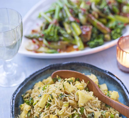 Stir-fried greens in oyster sauce