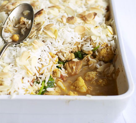 Chicken biryani bake