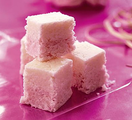 Coconut ice squares