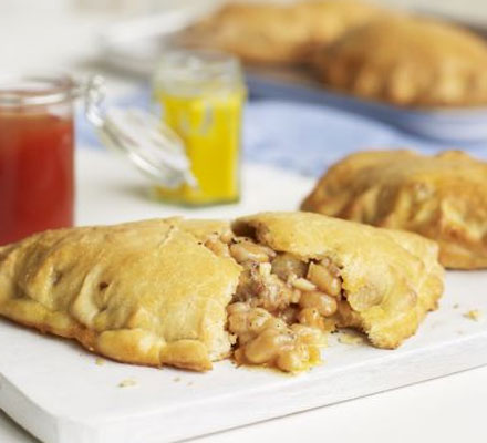 Sausage, bean & cheese pasties