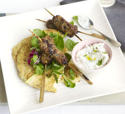 Indian minced lamb skewers