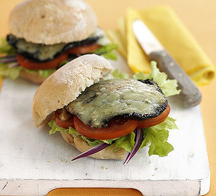 Garlic & mushroom burgers