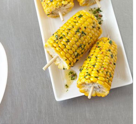 Corn with coriander butter