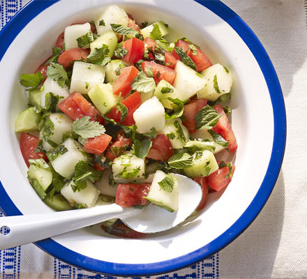 Tomato & melon salad