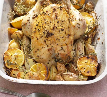 One-pan roast chicken & potatoes