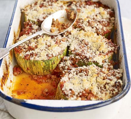 Stuffed marrow bake