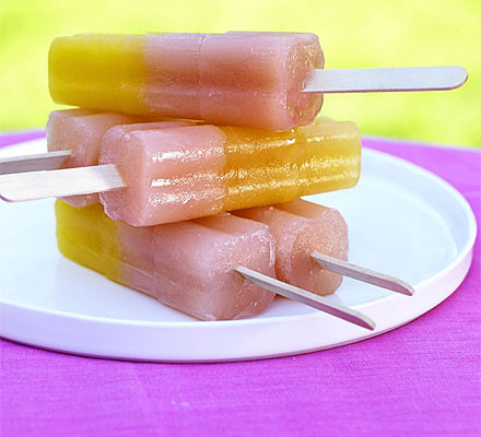 Guava & passion fruit lollies