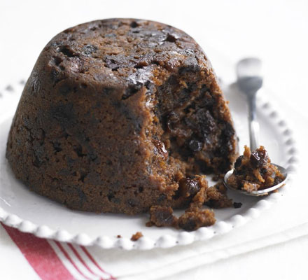 Chocolate, fruit & clementine Christmas pudding
