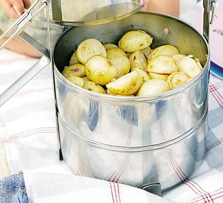 Potato salad with sweet onion dressing