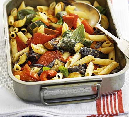 Roasted ratatouille pasta