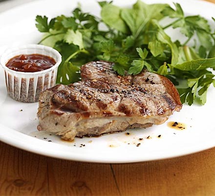 Steak with barbecue sauce