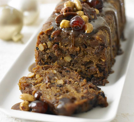 Fruit & nut Christmas pudding loaf