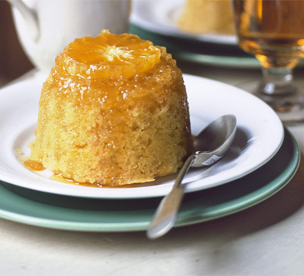 Sticky clementine & ginger puddings