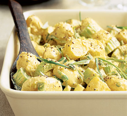 Potato salad with curried mayo