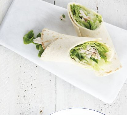 Turkey & spring onion wraps